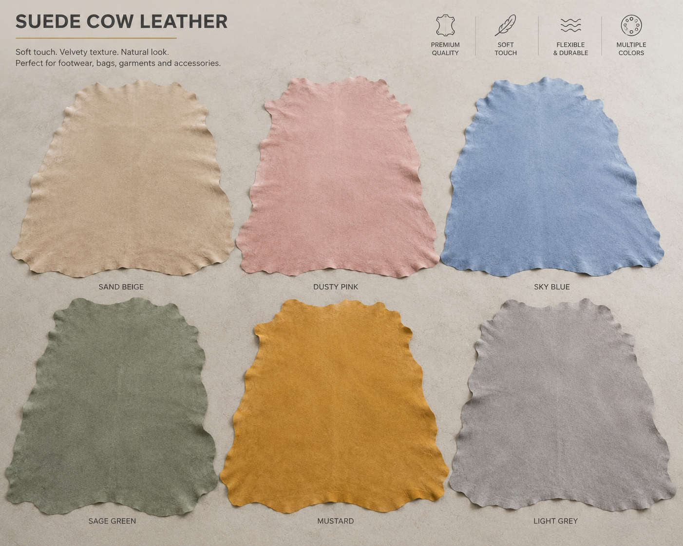 Süet deri dokusu — soft suede leather texture